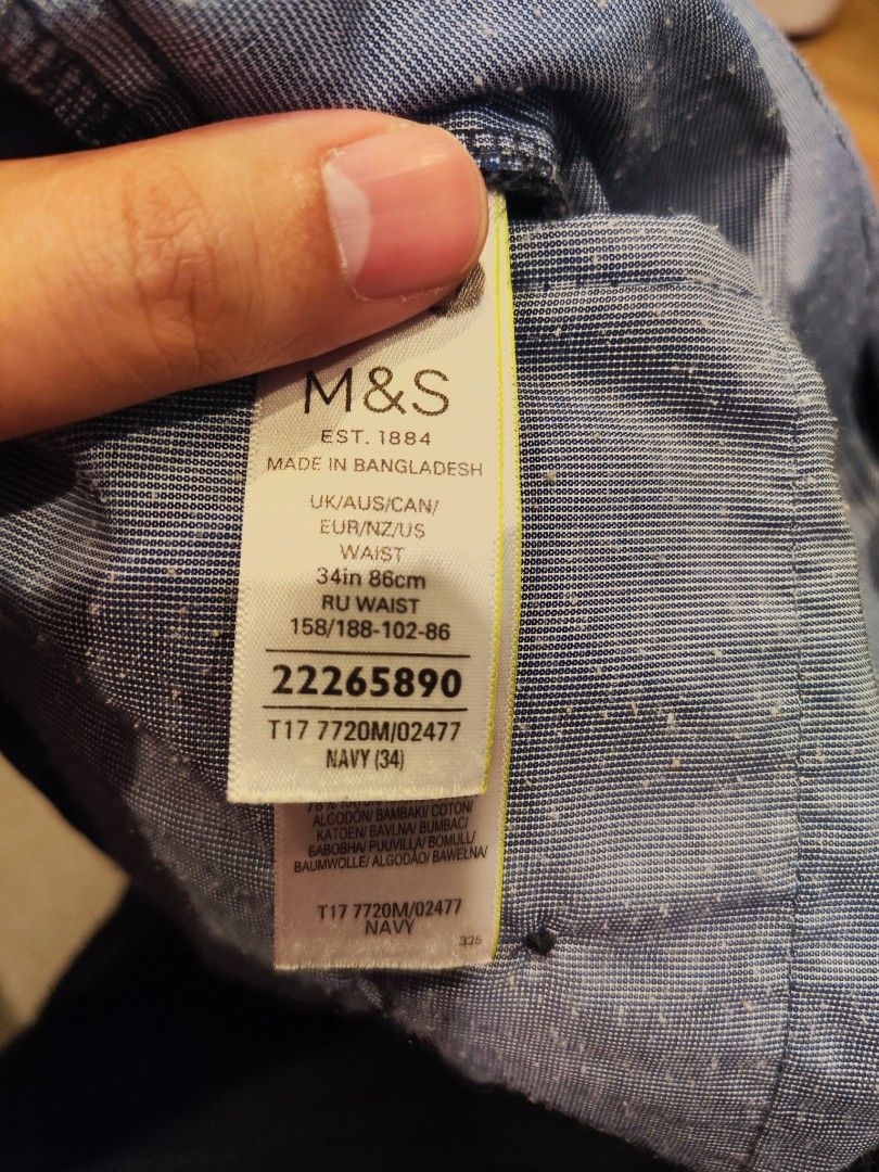 Mark & spencer short pants navy on Carousell