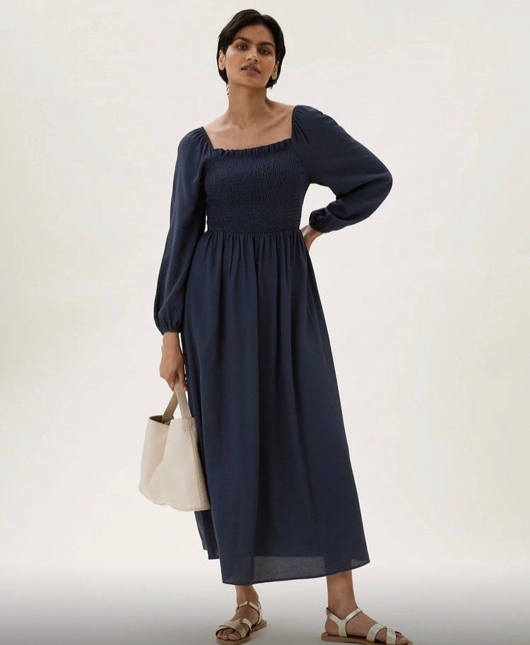 Marks and spencer navy dress best sale