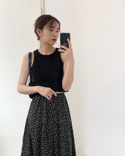 MeierQ 華夫格削肩背心 #吃土季