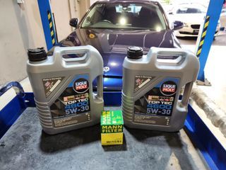Mercedes-Benz W205 C180 Servicing Using Liqui Moly 5W30, Oil Filter, OEM Air Filter & Air-Con Filters