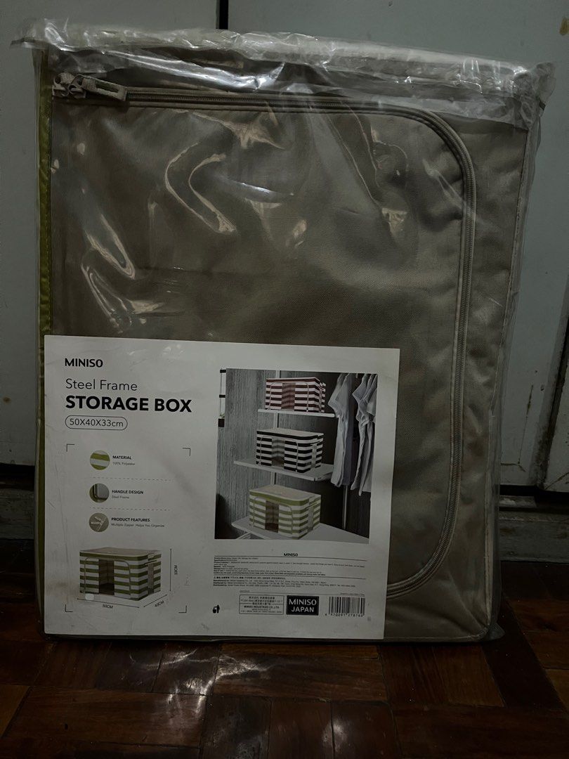 Miniso Steel Frame Storage Box (Category: Storage Boxes & Baskets) located in Quezon City. Submitted by inxccent (Listing ID 1233120394, Image 3). Description: .