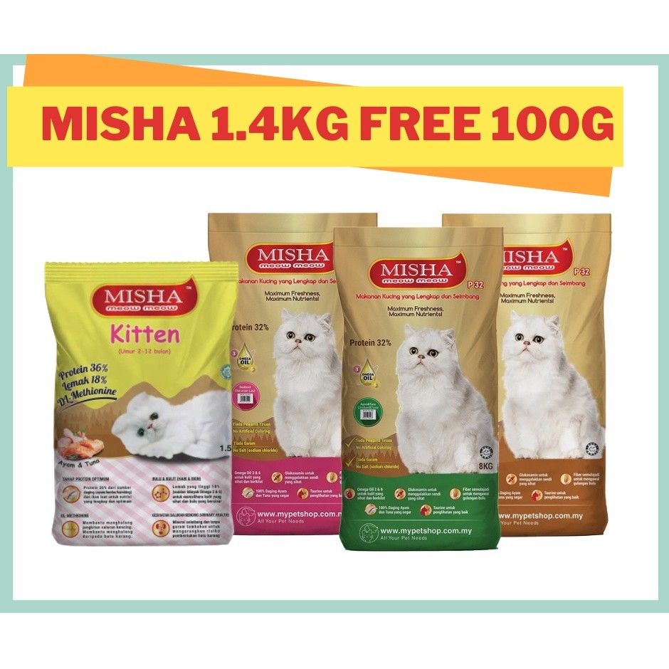 Misha dry hotsell cat food