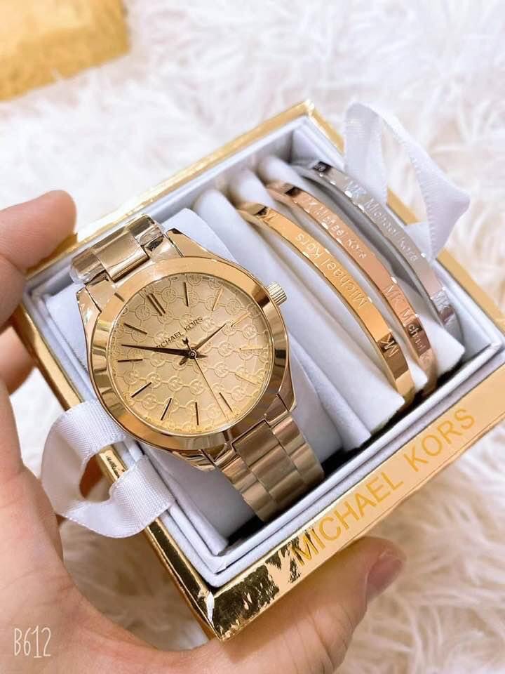 Mk watch Set with bangles accessories Women s Fashion Watches Accessories Watches on Carousell