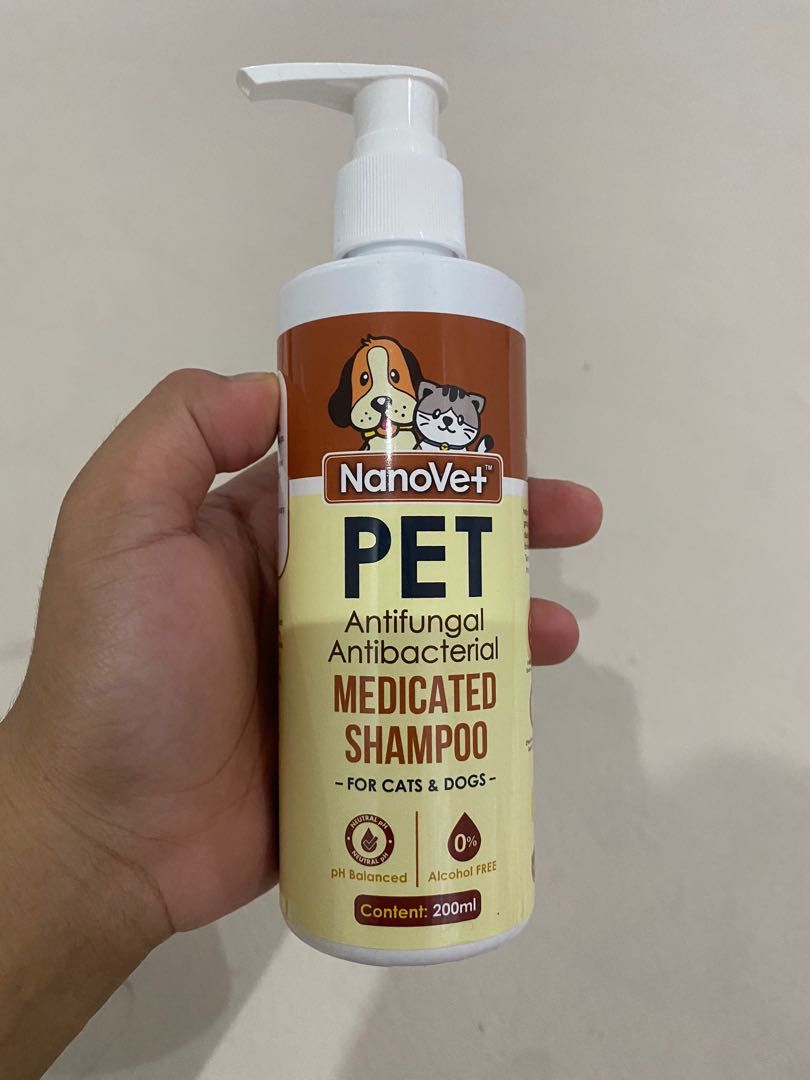 Nanovet pet medicated shampoo for cat and dog, Pet Supplies, Health & Grooming on Carousell