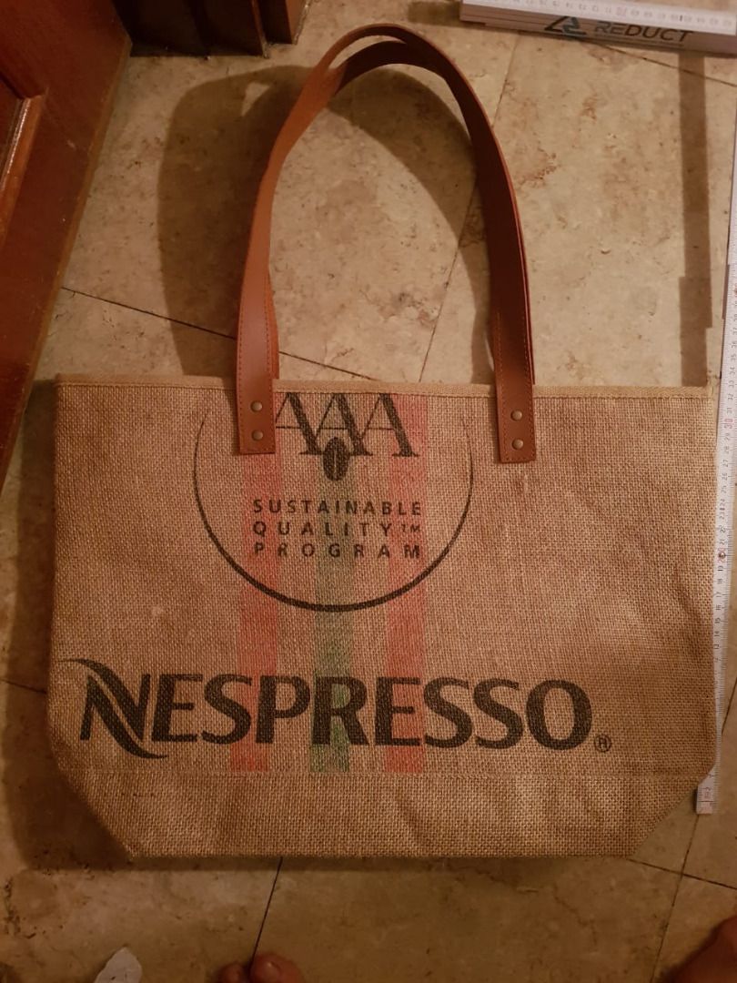 nespresso jute cotton sustainable quality program bag, Luxury, Bags