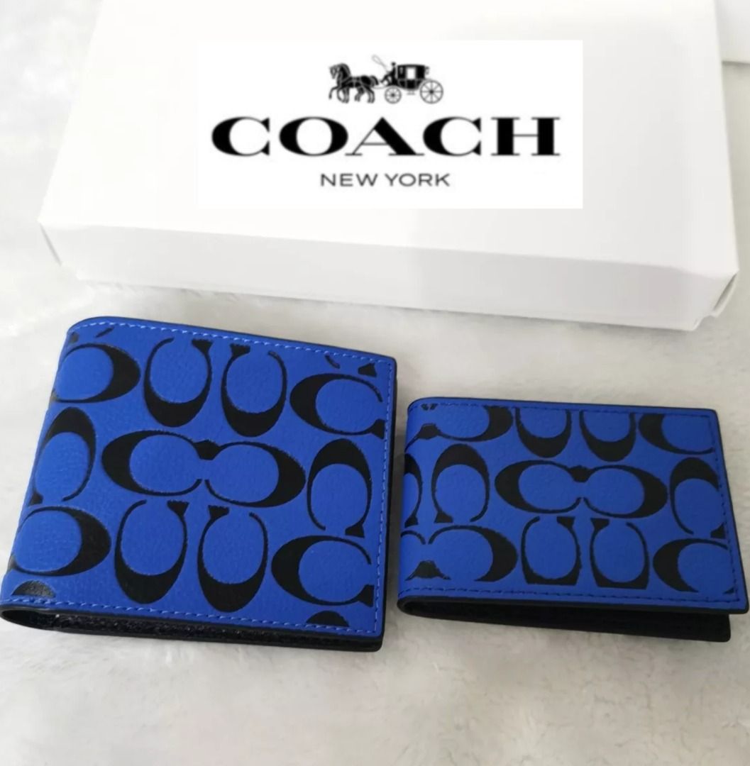 Coach 2024 blue wallet