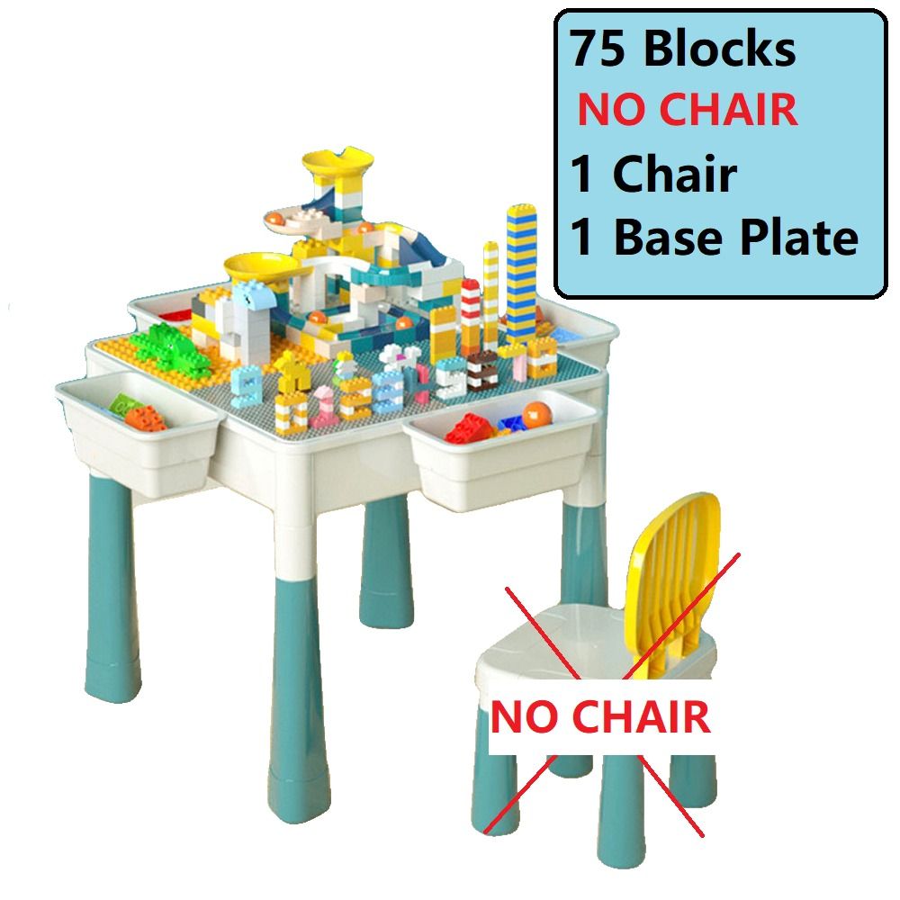 [New] Puzzle Building Block Table with Noo Chair (Can cover the table ...