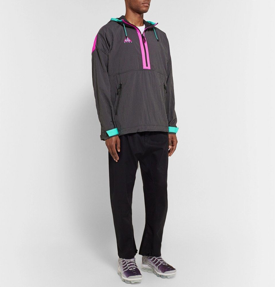Nike ACG Colour Block Nylon Blend Ripstop and Shell Hooded Jacket