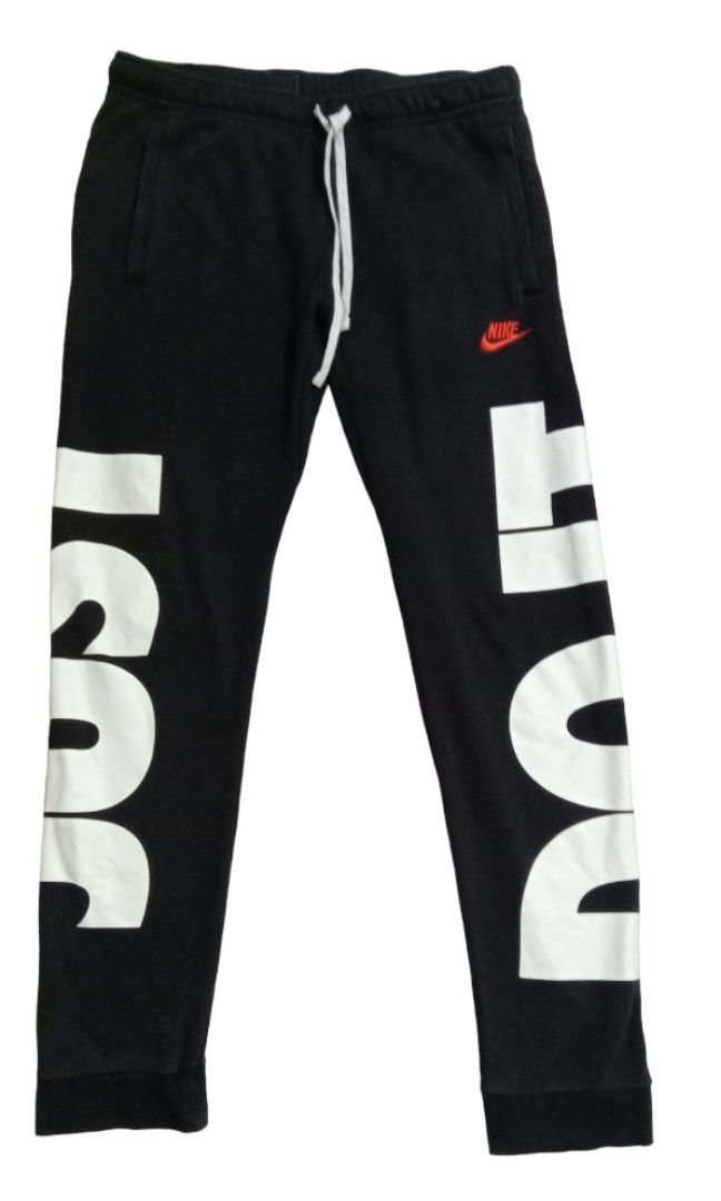 Nike Jogger Pants Big Text Like New, Men's Fashion, Bottoms, Joggers on