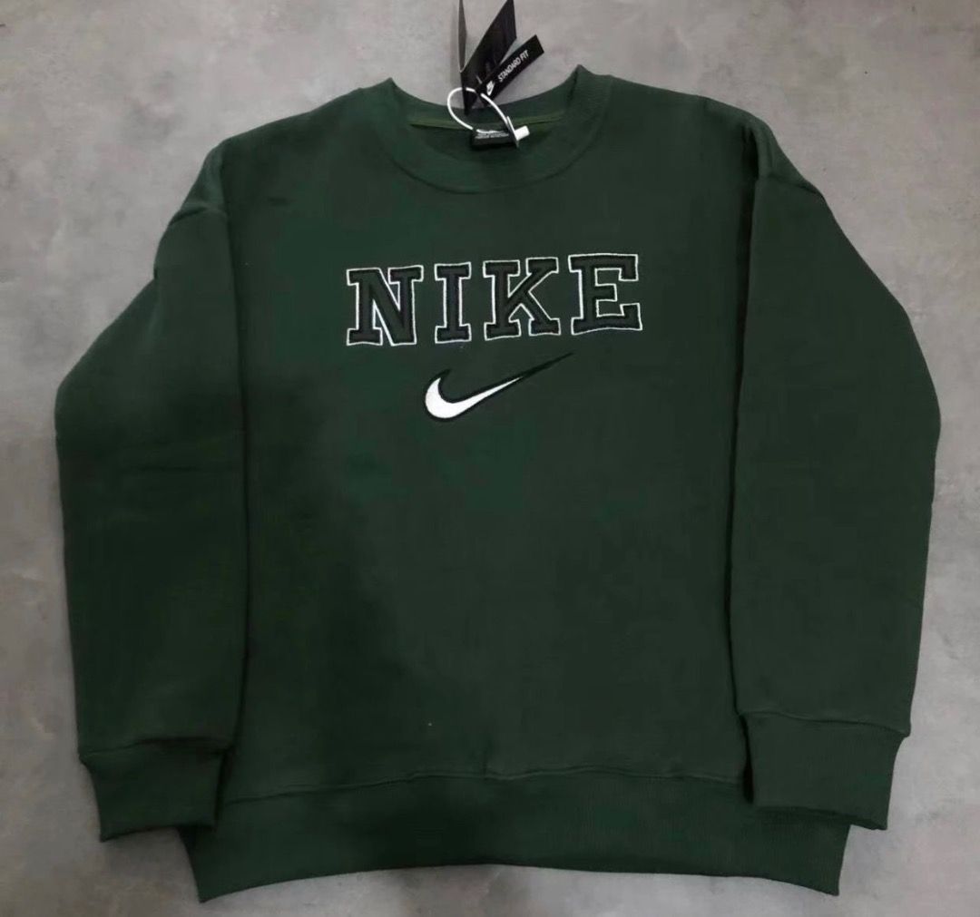 Green nike vintage sweatshirt store