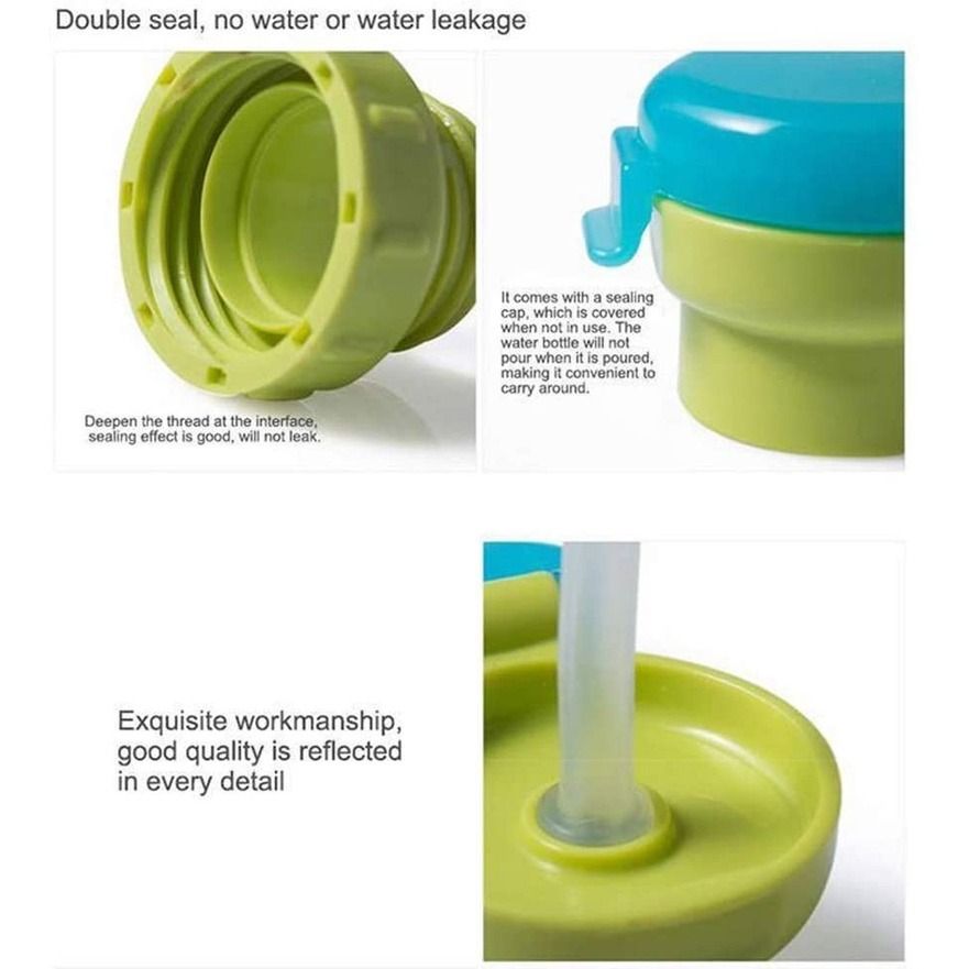 No Spill Choke Cute Water Bottle Adapter Cap With Tube Drinking Straw For  Baby=