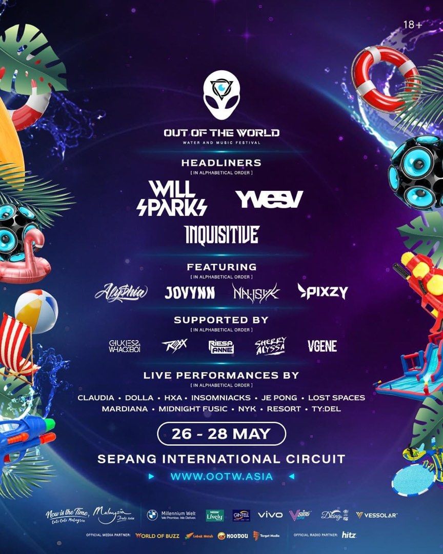 OOTW Water And Music Festival 2023 Out of the world, Tickets