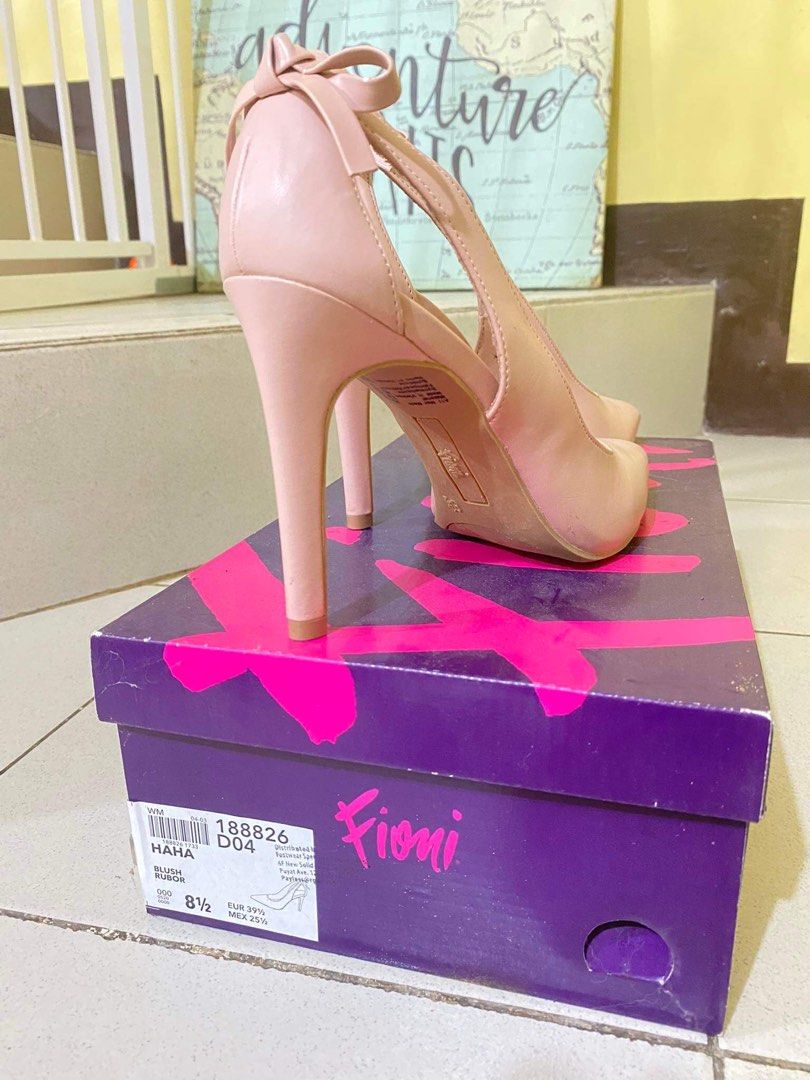 Payless Fioni Pink Ribbon Stiletto Heels