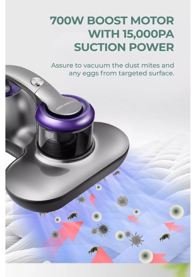 PerySmith 700W Dust Mite Vacuum Cleaner XTREME Series V10, Furniture