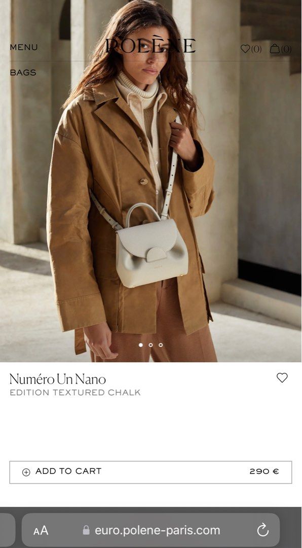 Polene un nano in chalk, Women's Fashion, Bags & Wallets, Cross-body Bags  on Carousell