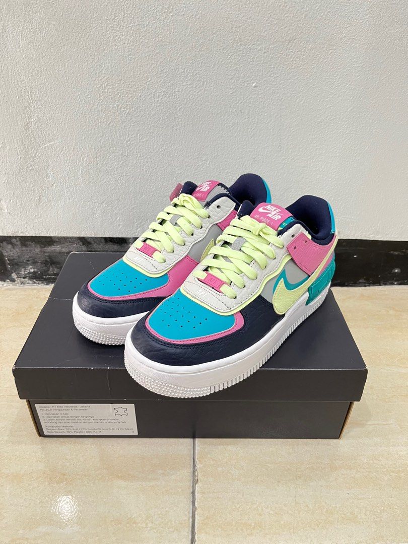 PRELOVED NIKE AIR FORCE 1 SHADOW BARELY VOLT ORACLE AQUA ORIGINAL