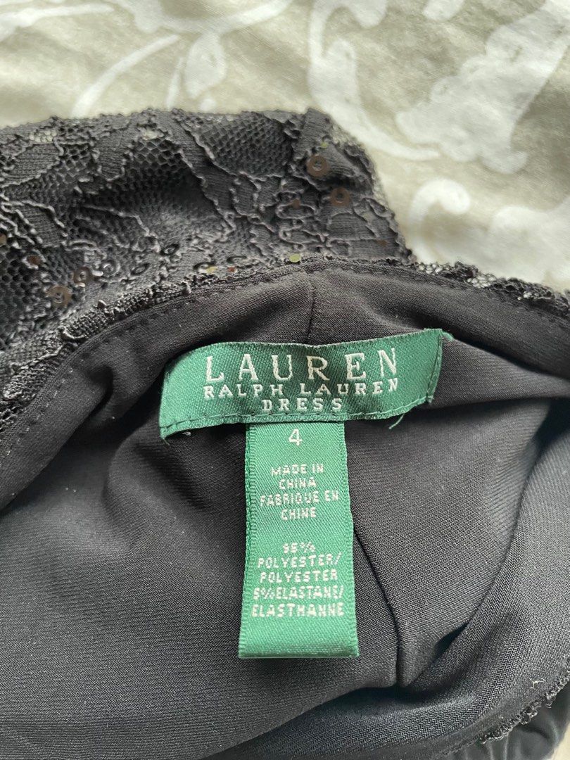 Ralph Lauren black evening dress lace Size 4 Women s Fashion