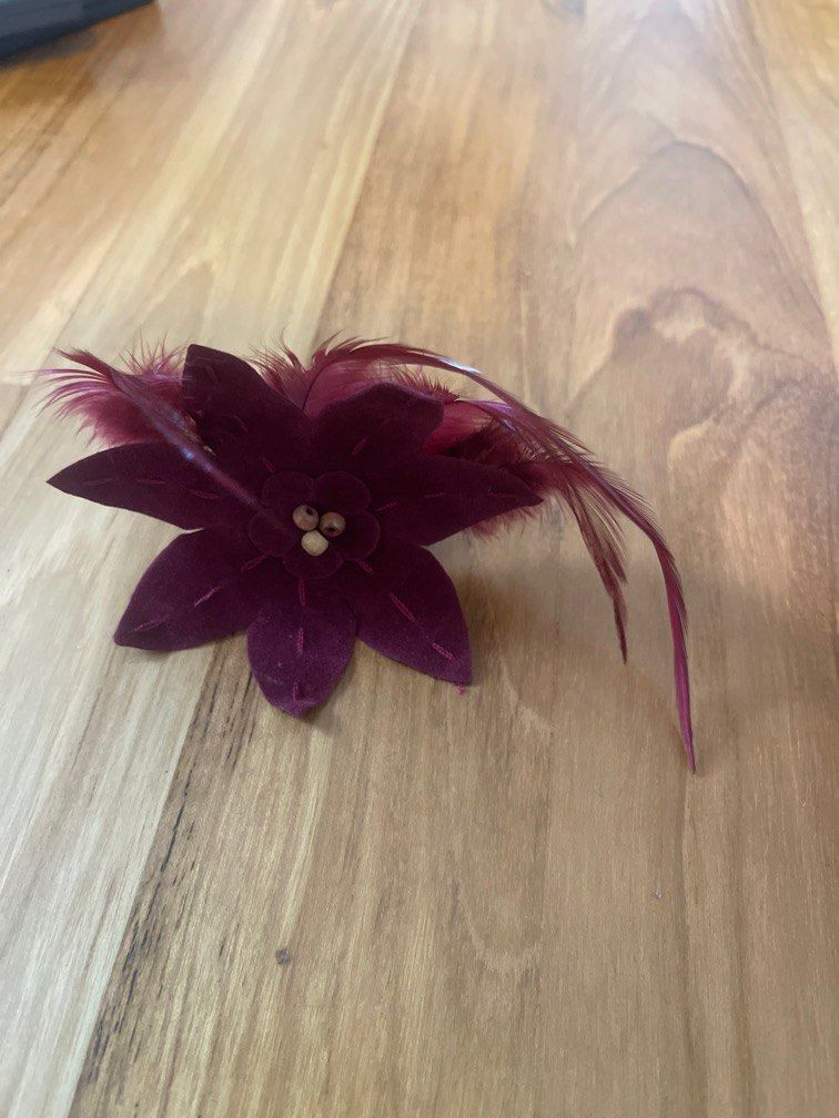 Maroon brooch clearance