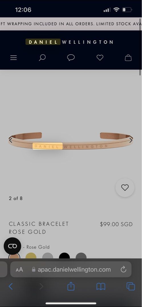 Rose Gold Classic Daniel Wellington Bracelet Women s Fashion