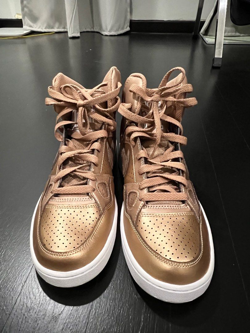 Rose gold nike high tops Clearance