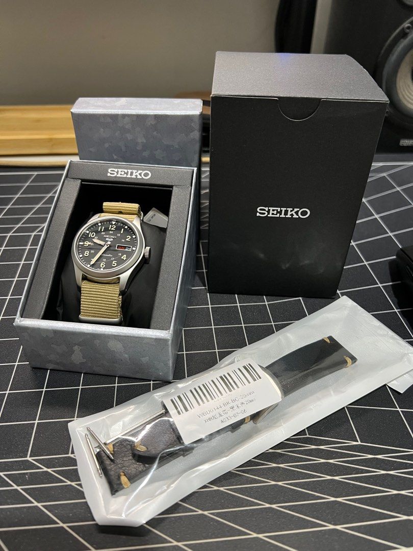 Montre Seiko 5 Automatique SRPG35 - Boîtier Acier 39mm, Bracelet Nylon, étanche 100m