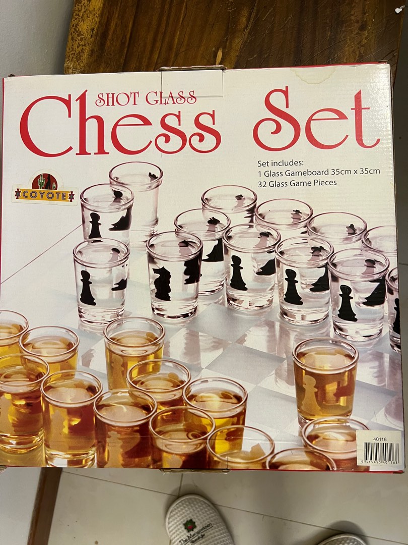 Shot Glass Chess Set, Hobbies & Toys, Memorabilia & Collectibles