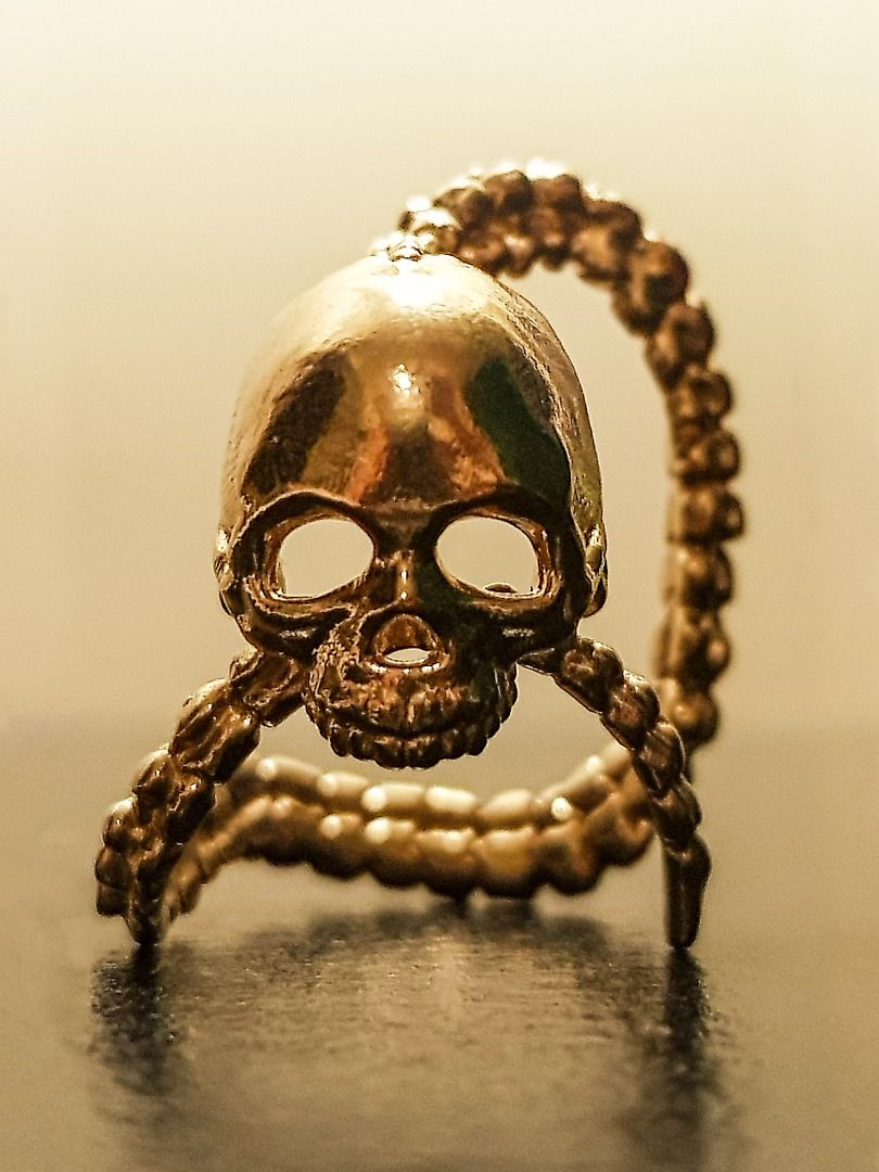 Real gold skull discount rings