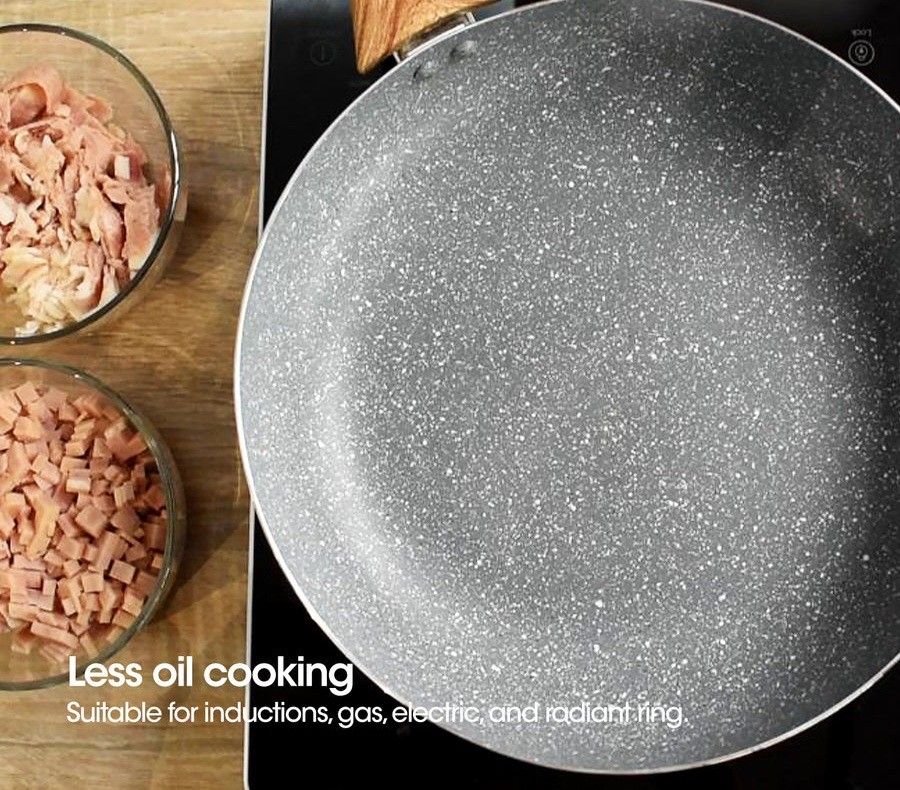 SLIQUE Marble Fry Pan Premium Multi Layer NonStick Marble Coating