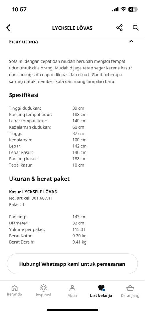 sofa-bed-ikea-perabotan-rumah-di-carousell