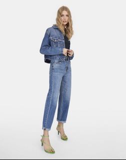 Stradivarius High Waist Studded Jeans