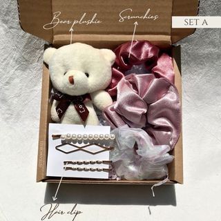 🔥Surprise Box Bear Soft Toy/Scrunchies/Friendship/Birthday/Anniversary/Graduation/Apology/🔥 (BRAND NEW / READY STOCKS)