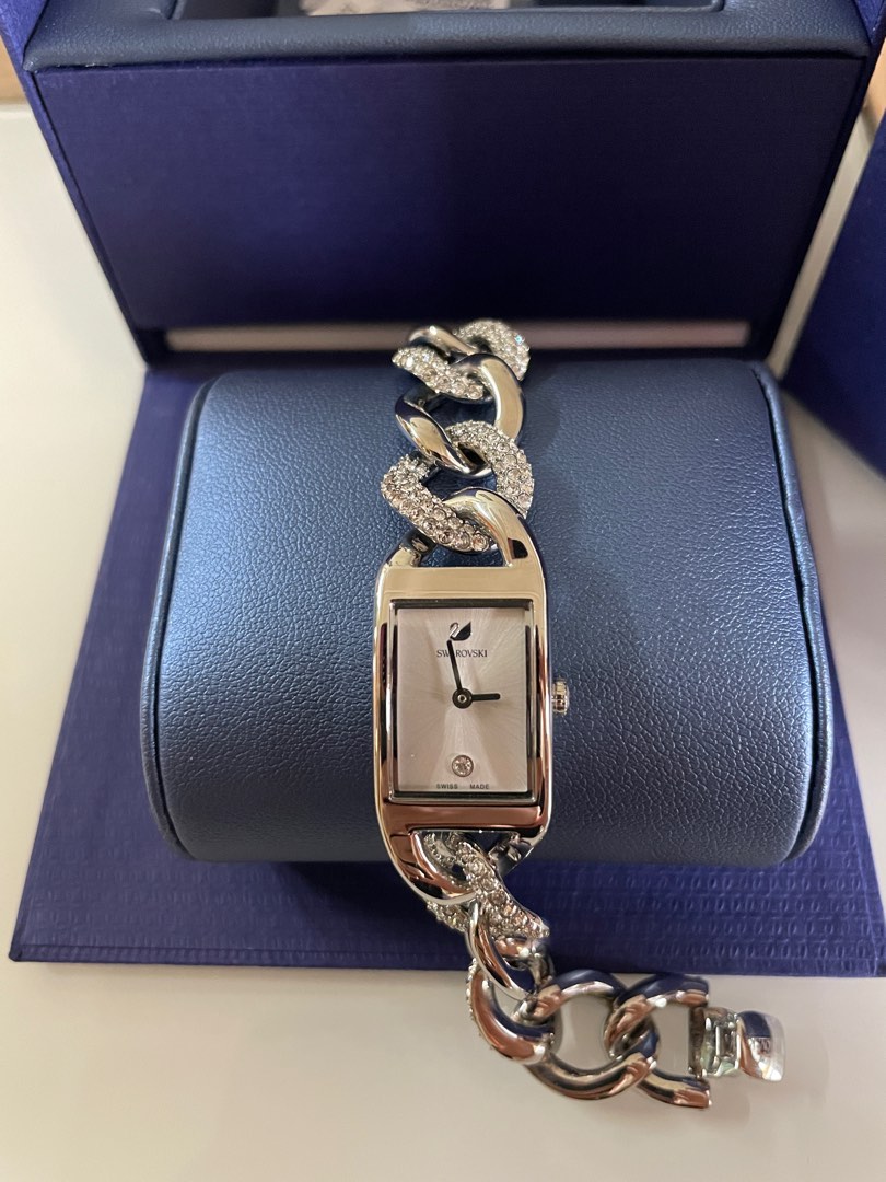 Cocktail ウォッチ, スイス製, フルパヴェ, クリスタルを使ったブレスレット, シルバー系, ステンレス鋼 | Swarovski