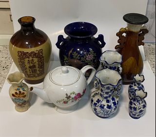 Antique Tea Pots and Decorative Collectives