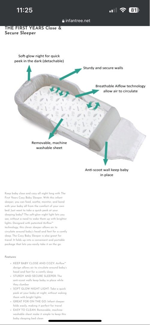 Close and secure sleeper by the first years discount