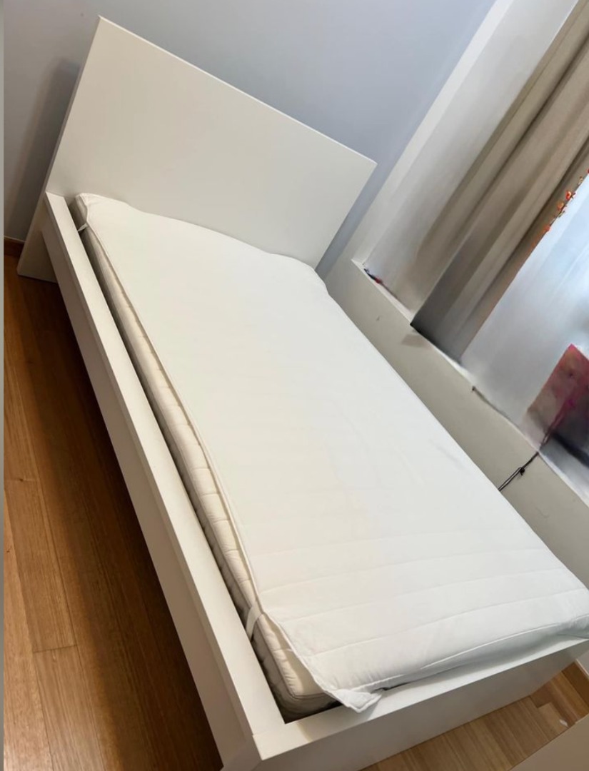 The Ikea frame and sprung mattress 150 x 200 cm, Furniture & Home