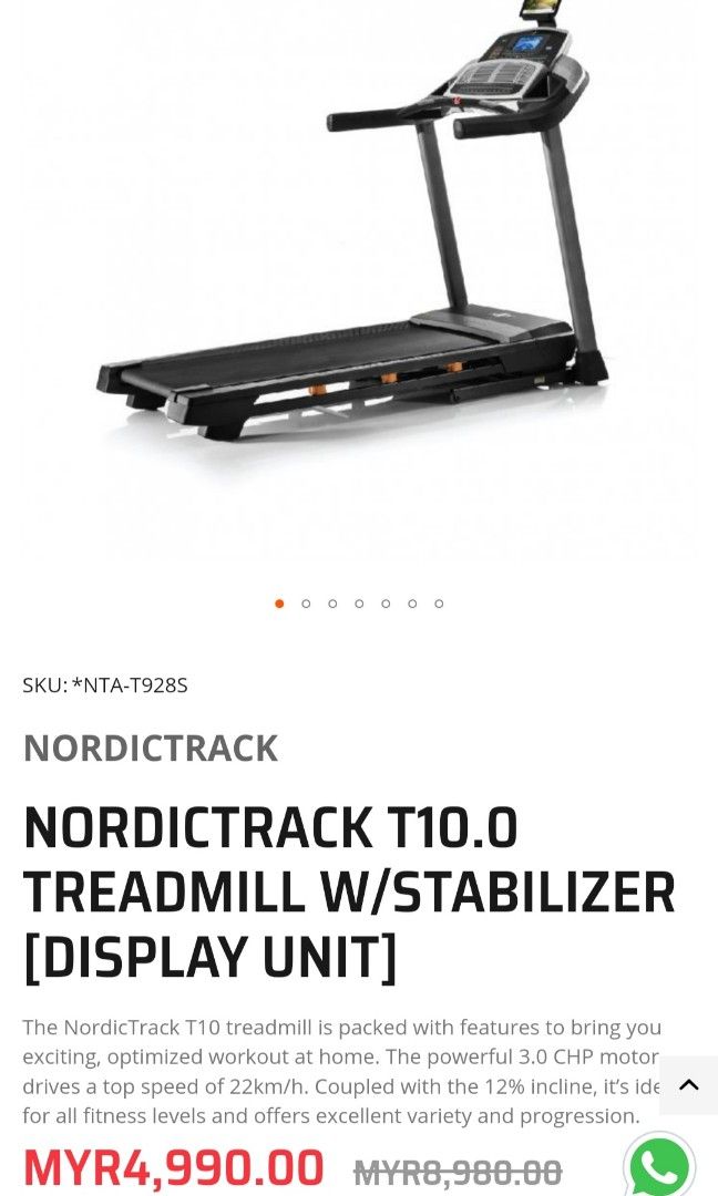 Nordictrack t10 manual sales