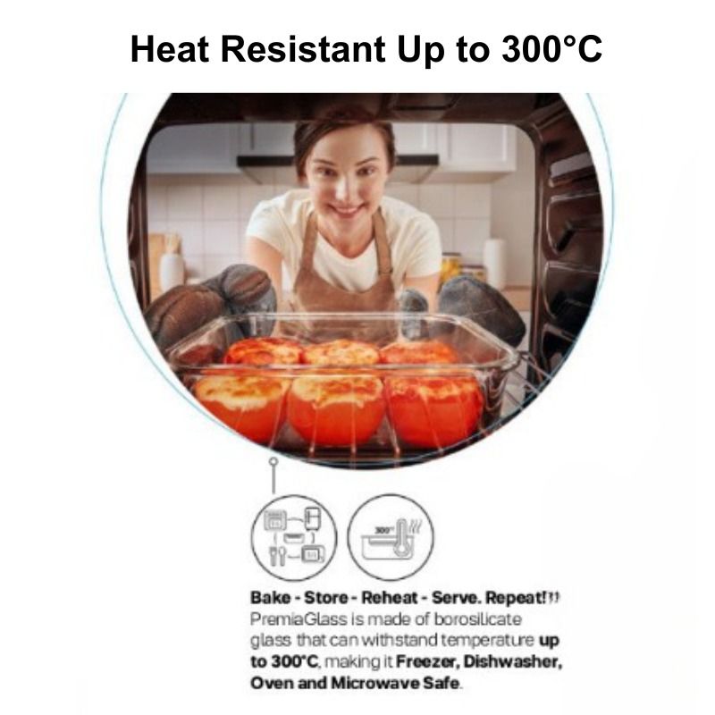 Tupperware Multipurpose Premiaglass 100% Borosilicate 1000mL Food ...