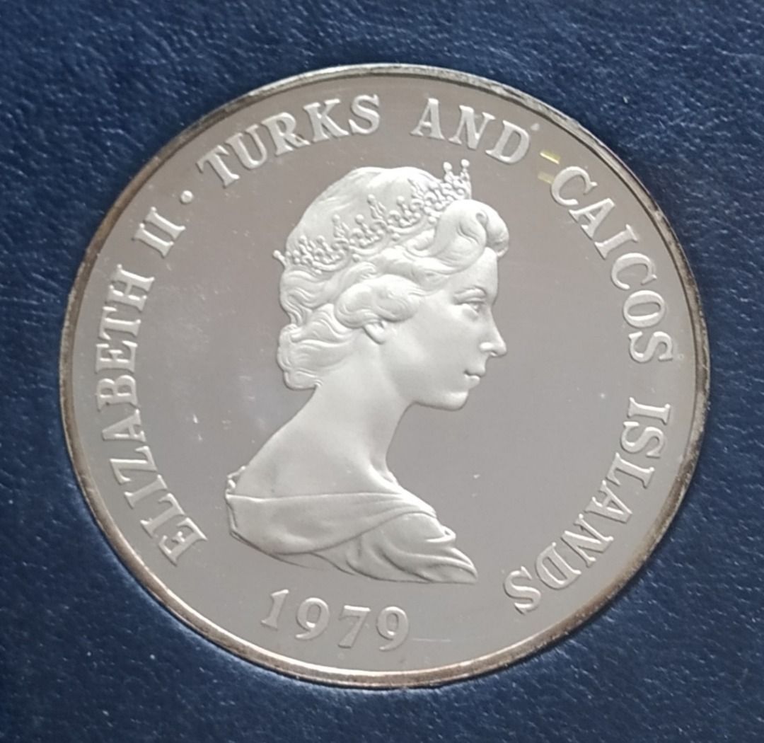 Turks & Caicos Islands 1979 10 Crowns Proof Silver Coin With Box And ...