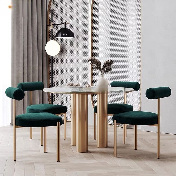 UNITY Modern Round Marble Dining Table, Furniture & Home Living ...