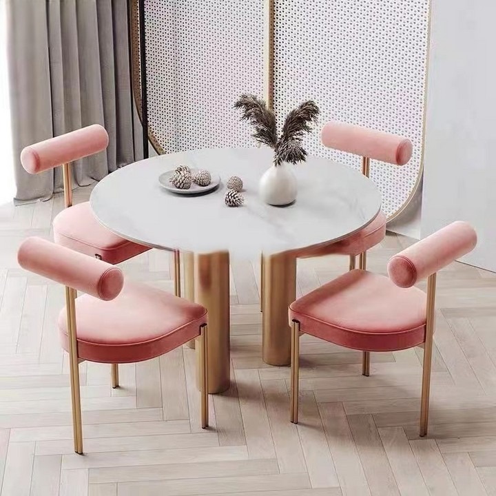 UNITY Modern Round Marble Dining Table, Furniture & Home Living ...