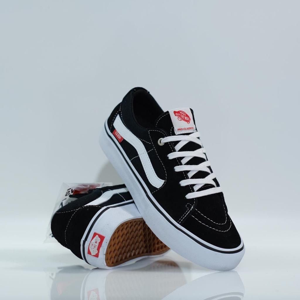 Vans Sk8Low Pro Black / White on Carousell
