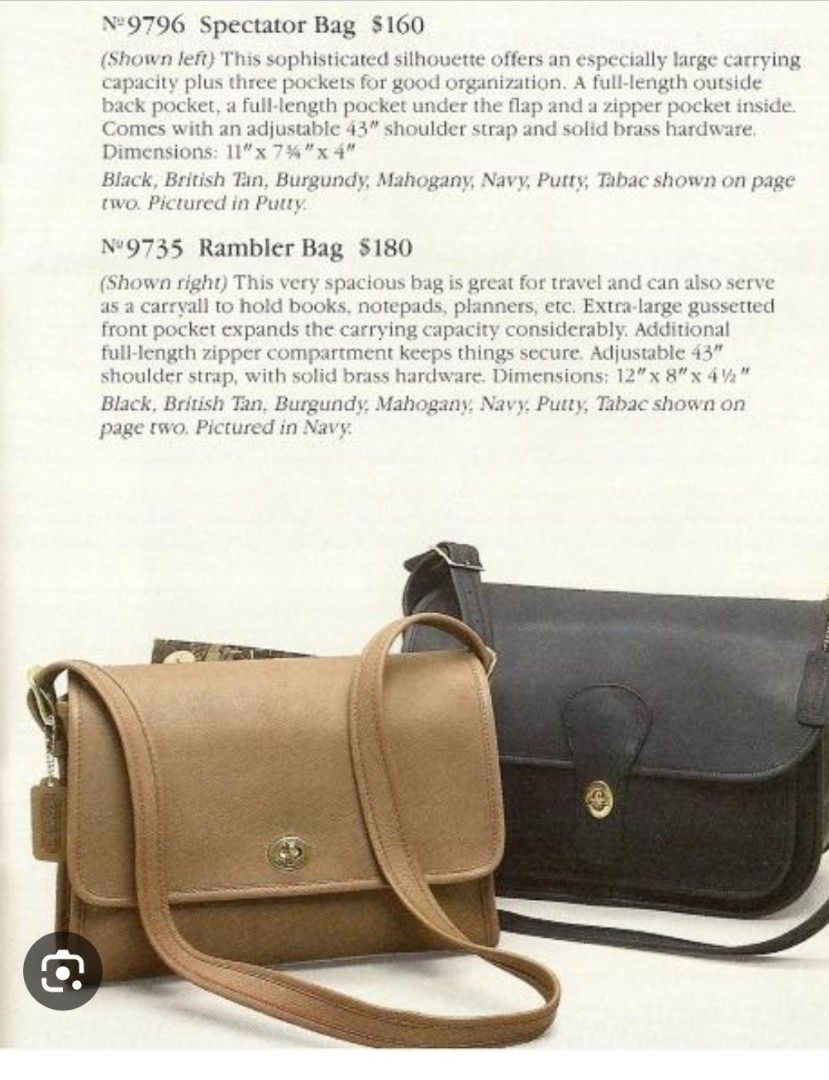 RARE VINTAGE COACH Spectator city BAG 80's  Coach vintage handbags, Vintage  coach bags, Vintage coach