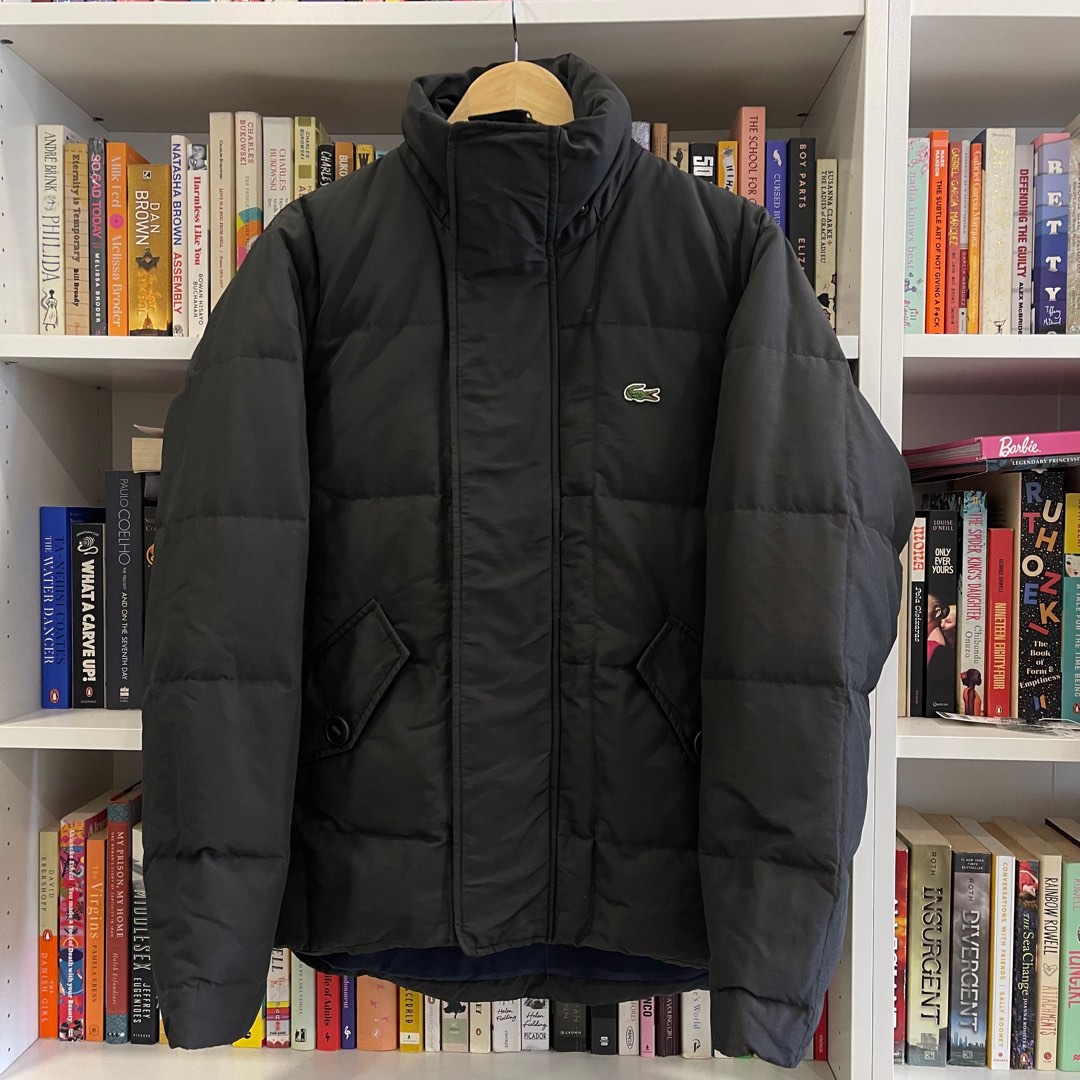 Vintage Lacoste Black Puffer Jacket Men s Fashion Coats Jackets