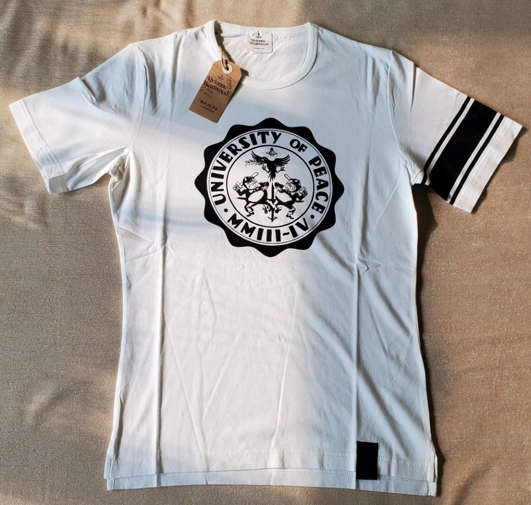 100% New] Vivienne Westwood university of peace tee in white Size