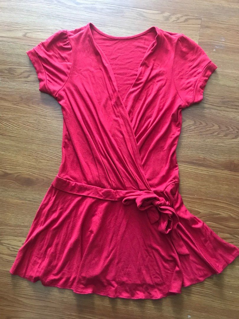 Women red top, Women's Fashion, Tops, Shirts on Carousell