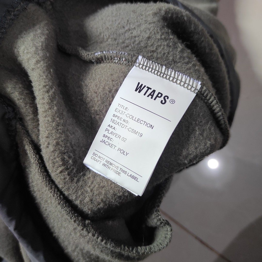 WTAPS Fleece Jacket Poly Size L/01 Second, Fesyen Pria, Pakaian