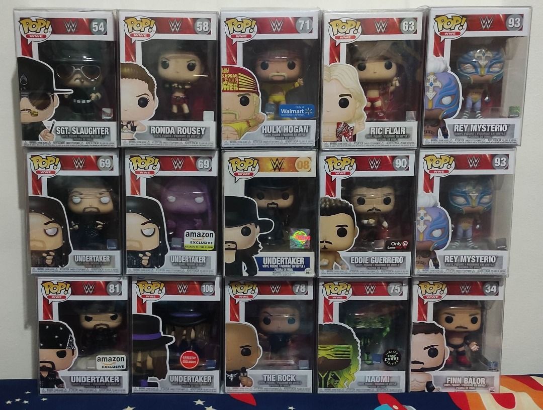 WWE Funko pops (Category: Designer & Blind Box Toys) located in Las Pinas. Submitted by cjdmc (Listing ID 1233121168, Image 1). Description: Funko Pops WWE (PLEASE SEE PICS FOR PRICES) ❌Ric Flair Woooo edition - SOLD ❌DX - SOLD ❌Mankind & the Rock - SOLD ❌Eddie low rider - SOLD Location: Las Pinas Mode of payment: BPI QR / GCASH / MAYA / Chinabank Mode of delivery: Buyer will book and shoulder the expense (Lalamove/Grab/LBC/other mode of delivery