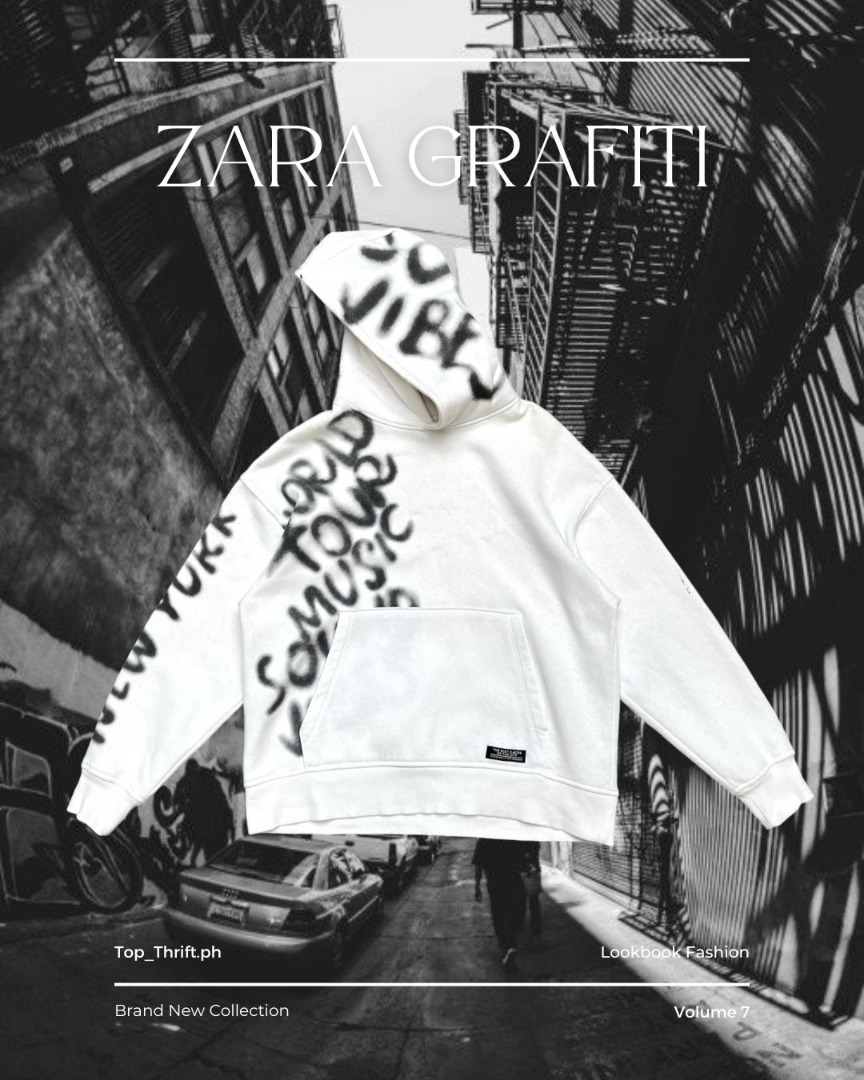 Zara graffiti sweatshirt cheap