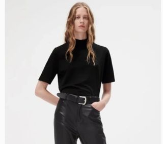 ZARA MOCK NECK BLACK