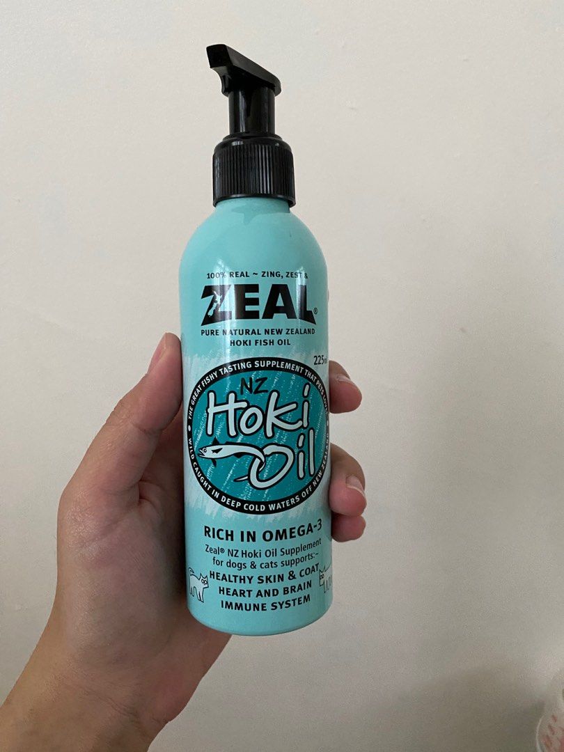 Zeal Pure Natural New Zealand Hoki Fish Supplement Oil 225ml, Pet